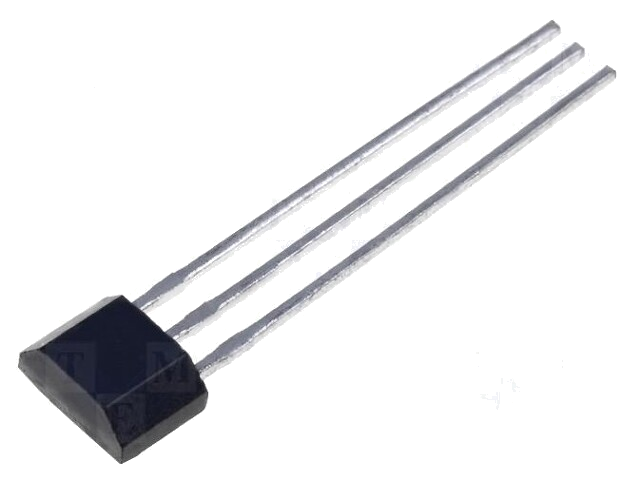 Sensor: Hall; bipolair; TO92; -12÷12mT; Uvoed: 3÷18VDC Sensor: Hall; bipolair; TO92; -12÷12mT; Uvoed: 3÷18VDC
